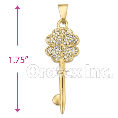 P 003 Gold Layered CZ Charm